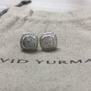 David Yurman Albion 7mm Pave Diamond Earrings